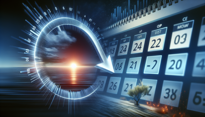 Short-Term Effects of Debt Consolidation on Credit Scores | DCL A credit report displaying a temporary score dip, accompanied by a calendar and a graph indicating long-term financial improvement.