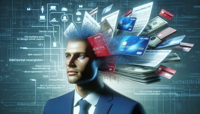 Debt Consolidation Loans From Nonprofit Lenders: UK Solutions | DCL Debt Consolidation Loans From Nonprofit Lenders: Person relieved as multiple debts merge into one manageable loan, symbolising UK debt consolidation.