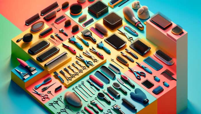 A collection of portable grooming tools for various pets, showcasing versatility and customisation.
