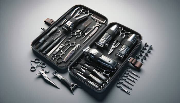 Sturdy grooming kit featuring durable stainless steel tools, rust-resistant clippers, ergonomic handles, all in a travel-friendly case.