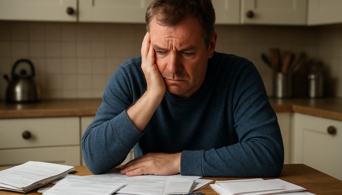 Signs Support Is Harming Your Finances: Identify The Risks | DCL Anxious resident at cluttered table with council tax bills and support letters