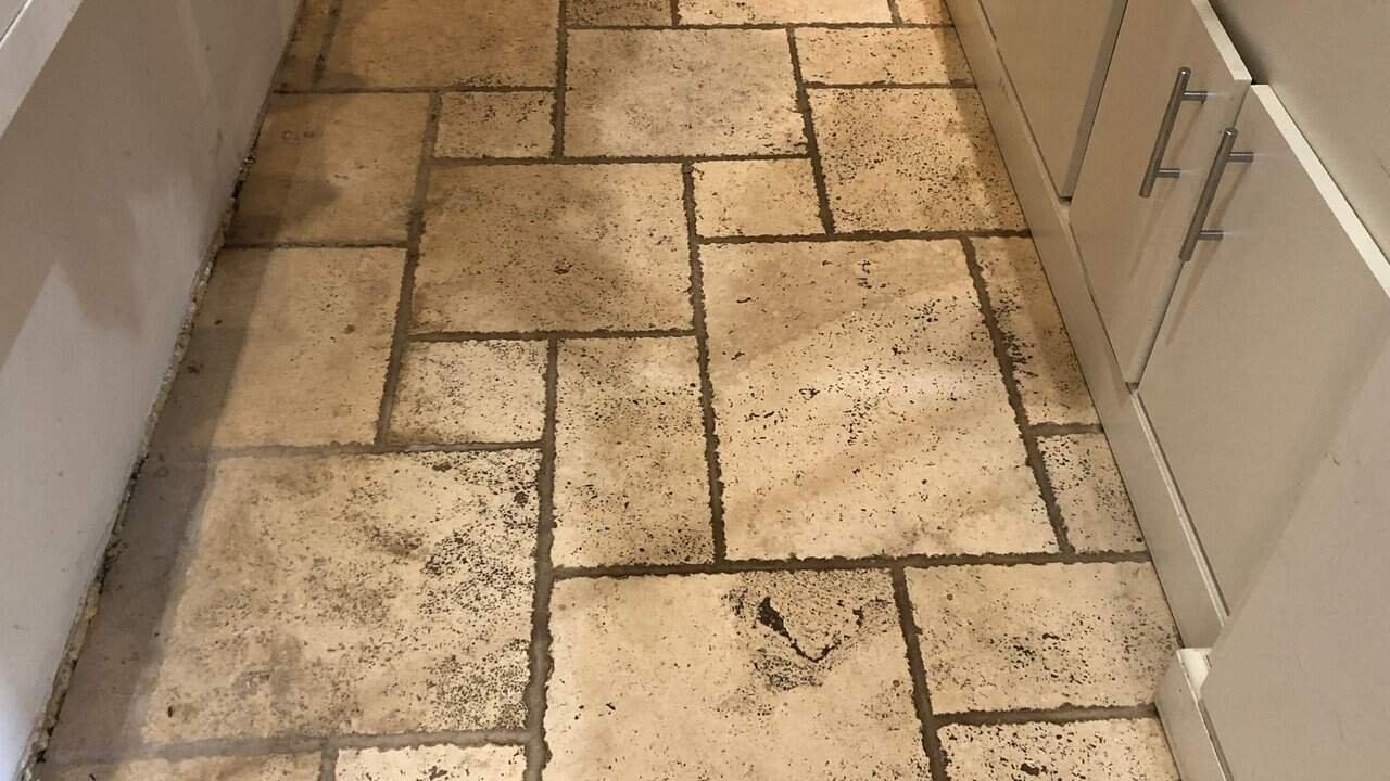 Protective equipment and ventilation used during travertine sealer removal